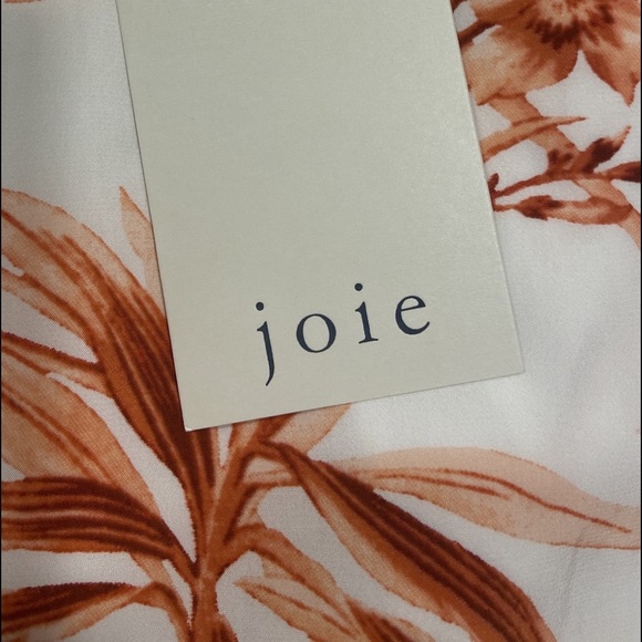 NWT JOIE "JEANEE" Floral-Print 3/4-Sleeve Dress in Porcelain - Size Large - Picture 6 of 13